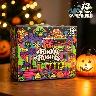 NeeDoh 2026 Calendar Halloween Advent Calendar 24 Days, Spooky Squishy Slow Rise Stress Relief Toys Countdown Gift Box