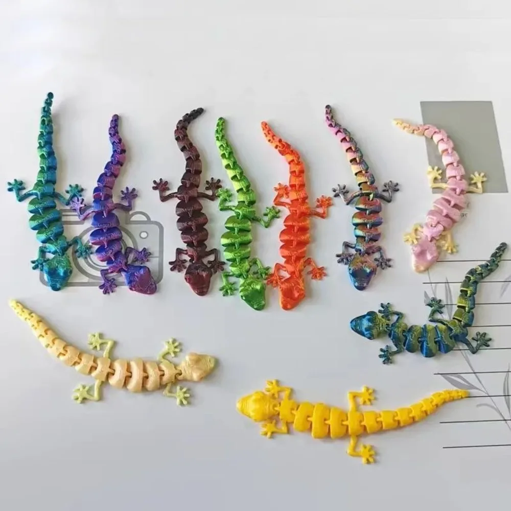 Mini Figuras de Lagarto, Juguetes de Animales con Articulaciones Móviles, Regalo Creativo para Niños, Decoración para el Hogar, Simulación de Lagarto, Regalos para Niños f888-fro