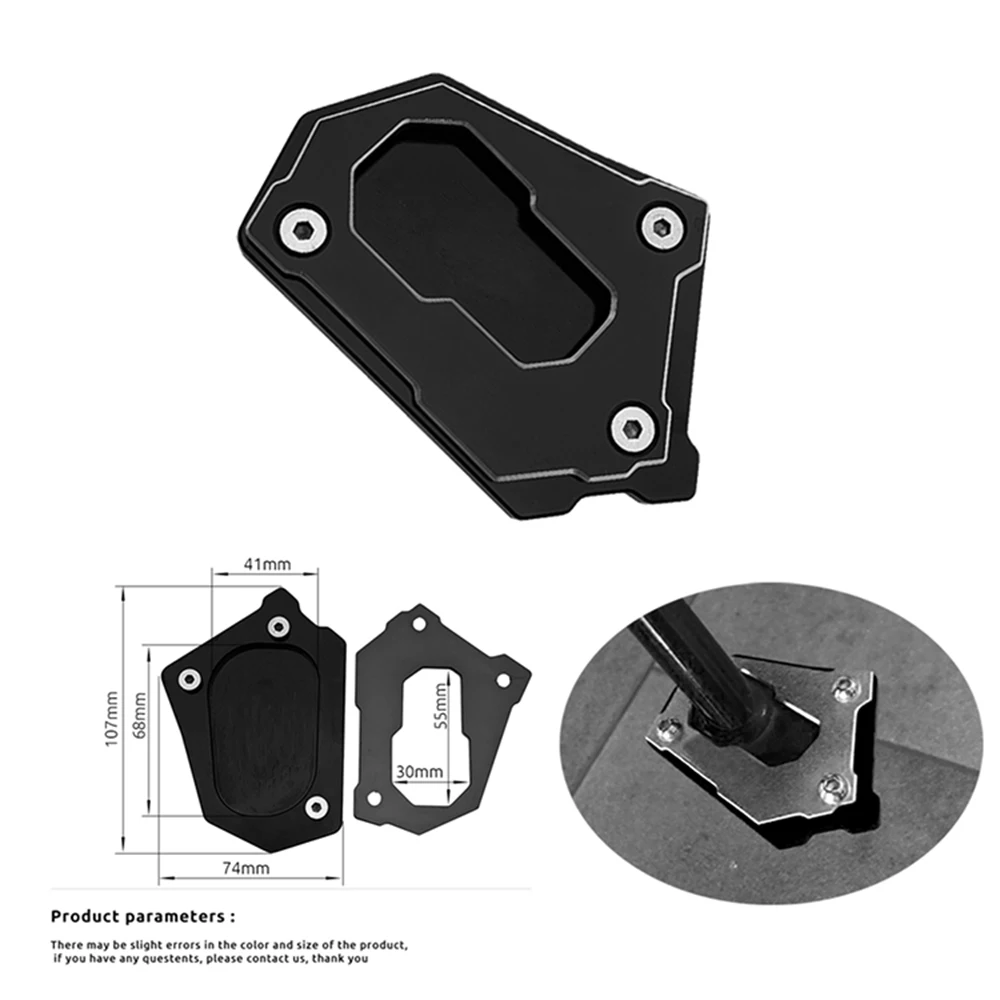 

Fits for BMW R1250GS HP R1200GS LC GS R1250 R1200 ADV 2014-2022 Motorcycle Side Stand Foot Base Extender Plate Support Extension