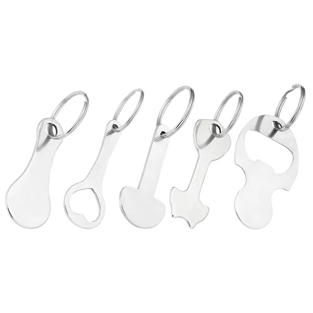 5 Pcs Cart Token Trolley Shopping Tokens Trolly Key Chain Coin Keychain Zinc Alloy Small Rings Wheel Barrow