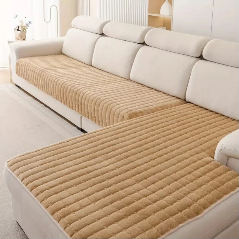 Set aus 2 attraktiven gesteppten Flanell-Sofaschonern, weiche und langlebige Möbelschoner, ideal für jede Jahreszeit, haustierfreundlich, maschinenwaschbar, perfekt für Schlafzimmer, Wohnzimmer, Büro,