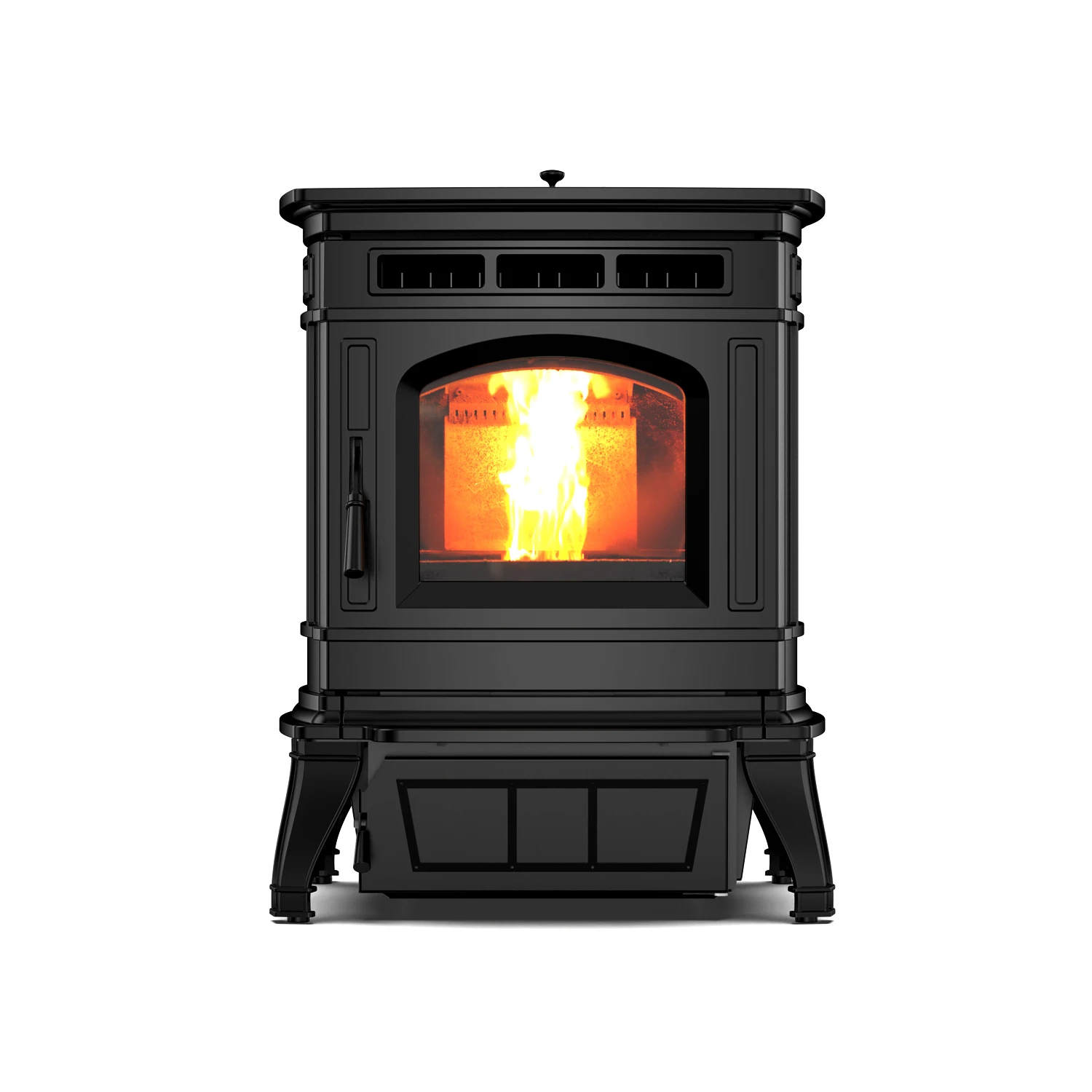 EN16510 Classic Design KT1201A 12.2kW European Style CE Cast Iron Indoor Estufa De Pellet Fireplace Pellet Stove For Living Room