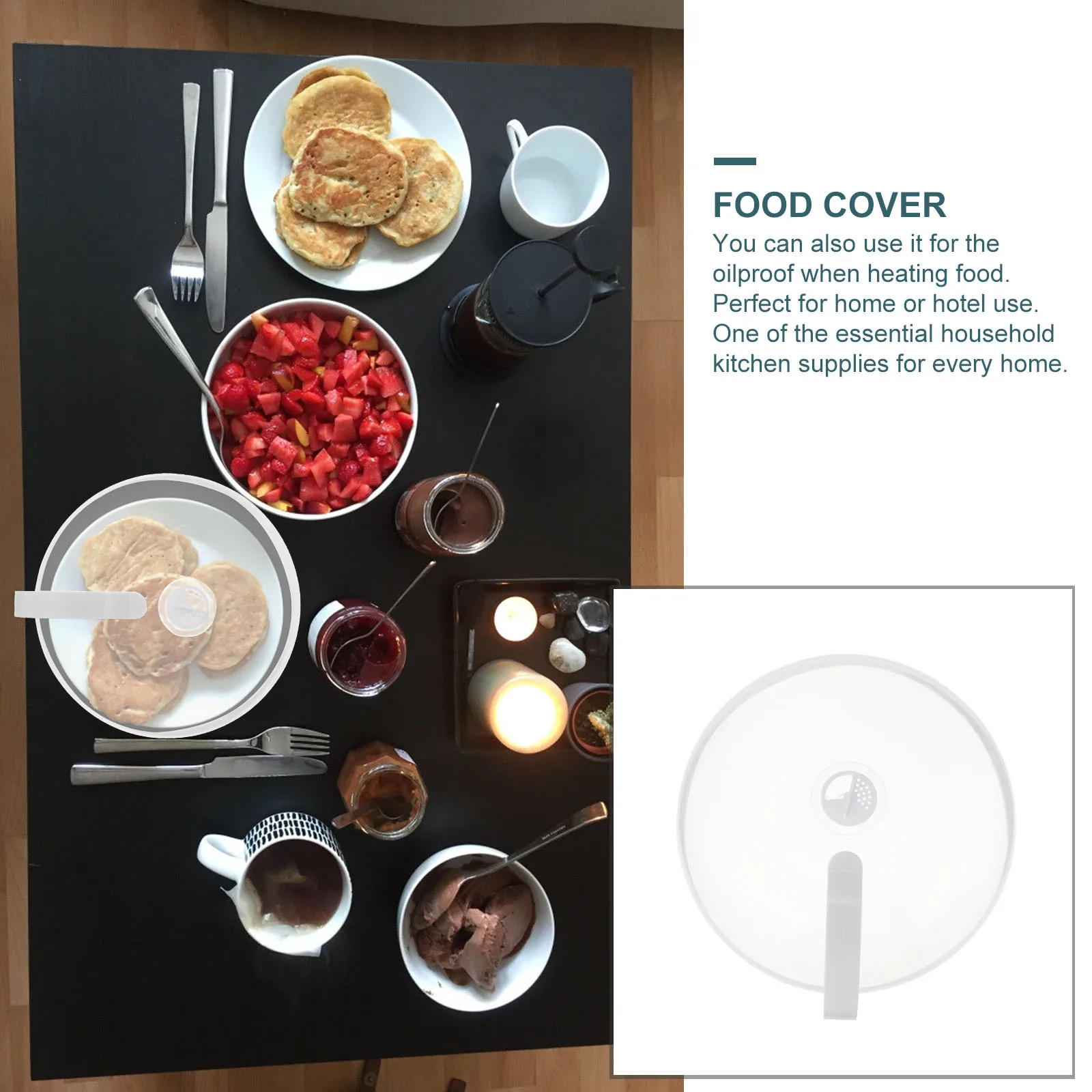 3 قطعة أغطية الطعام شفافة Oilproof الغبار واقية فرن الميكروويف غطاء التدفئة حفظ الطازجة أداة المطبخ العملية للأغذية #3