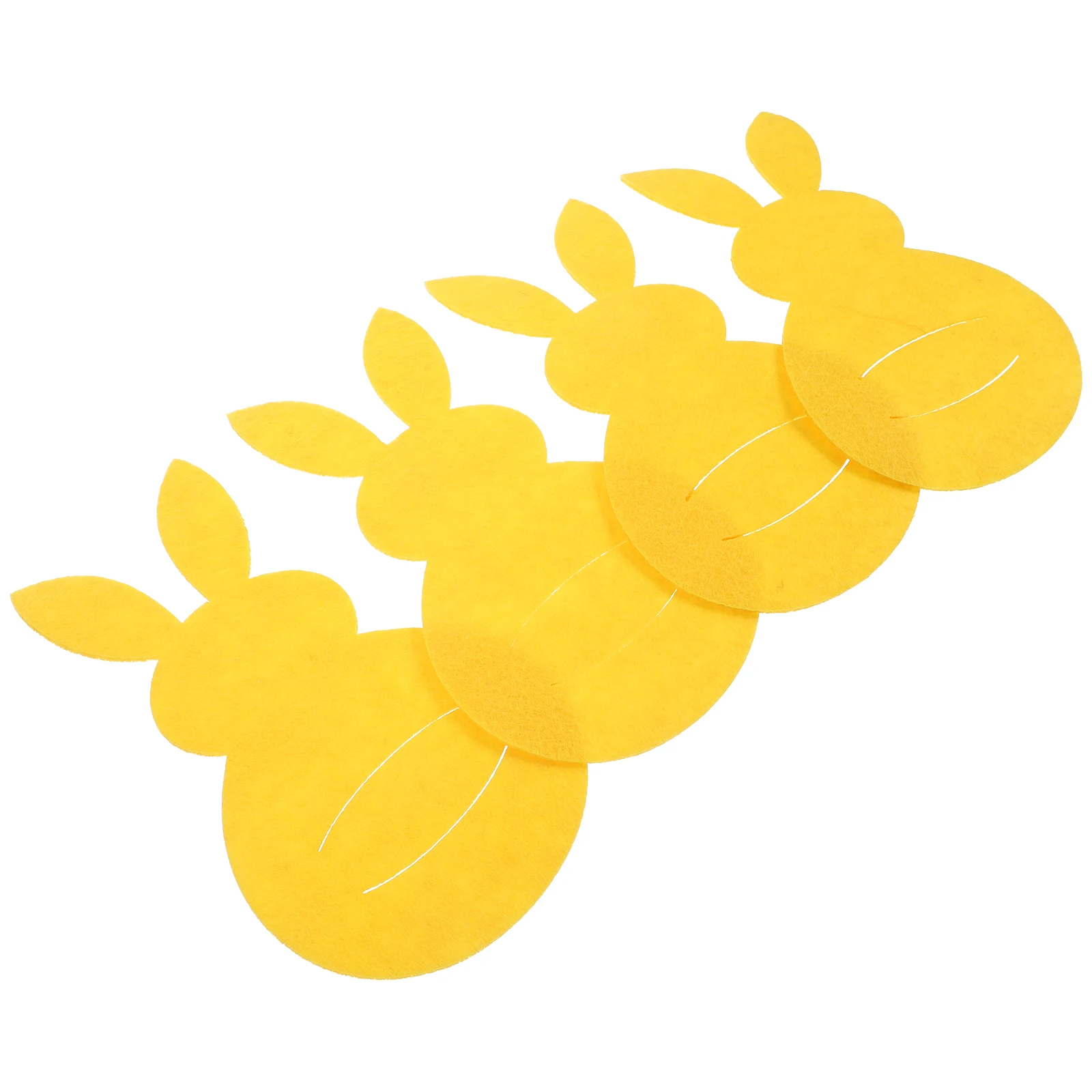 

4Pcs Rabbit Shape Cutlery Bags Fresh Design Fork Cutter Pouches for Easter Table Decoration and Festival Use Fork Cutter Pouches