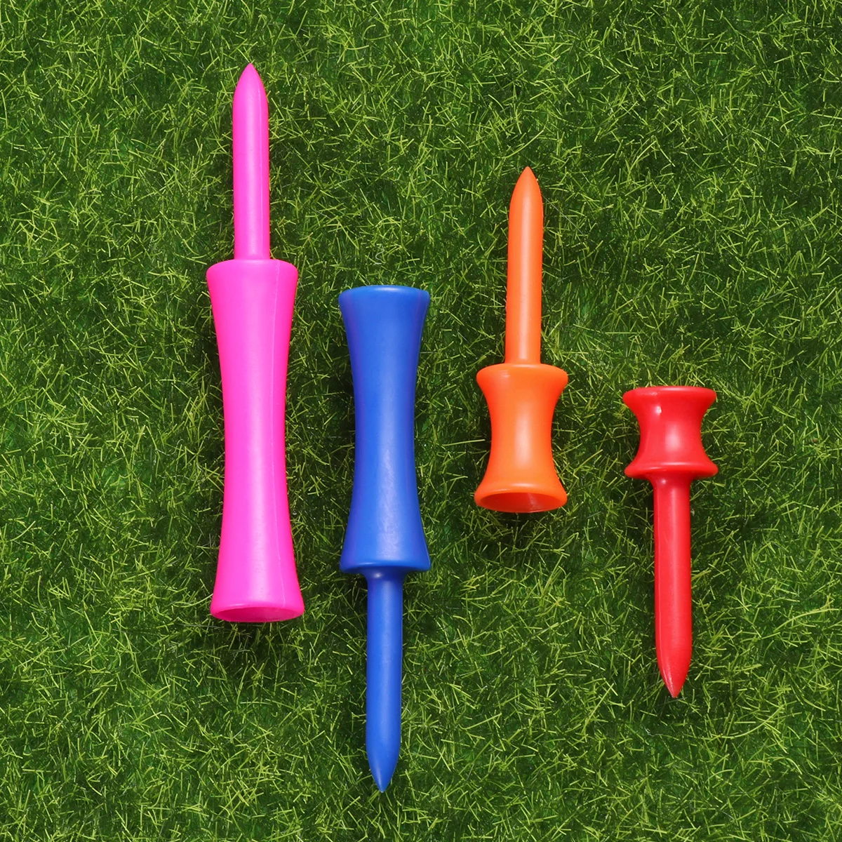 

40pcs 4 Sizes Plastic Step Tees Golf Training Accessories Bright Lightweight Durable Castle Tee Sets Golfers