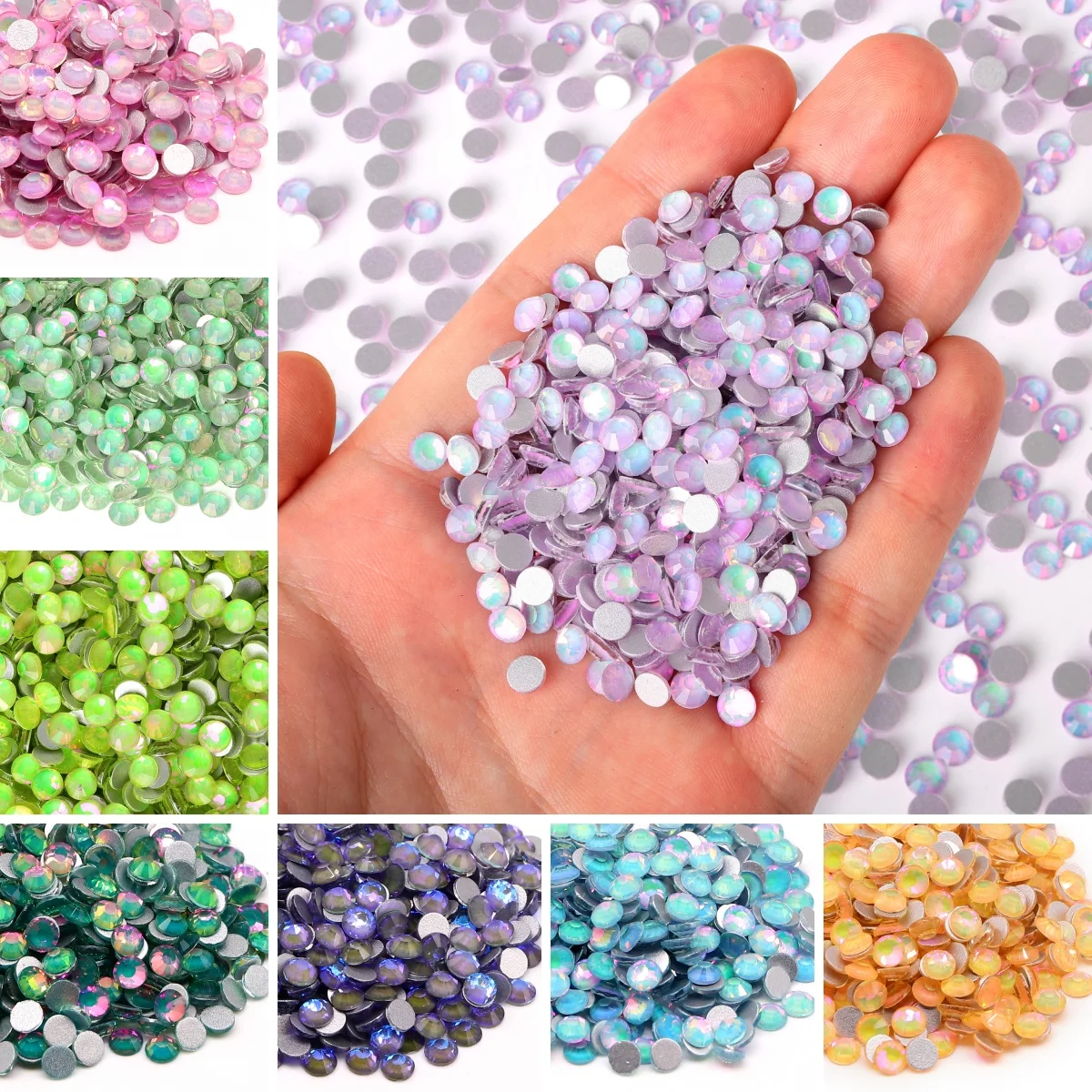 New Arrival Silver Bottom Glass Round Rhinestones Non Hotfix Flatback Crystal SS6-SS30 Nail Art Diamond For Garment Decoration
