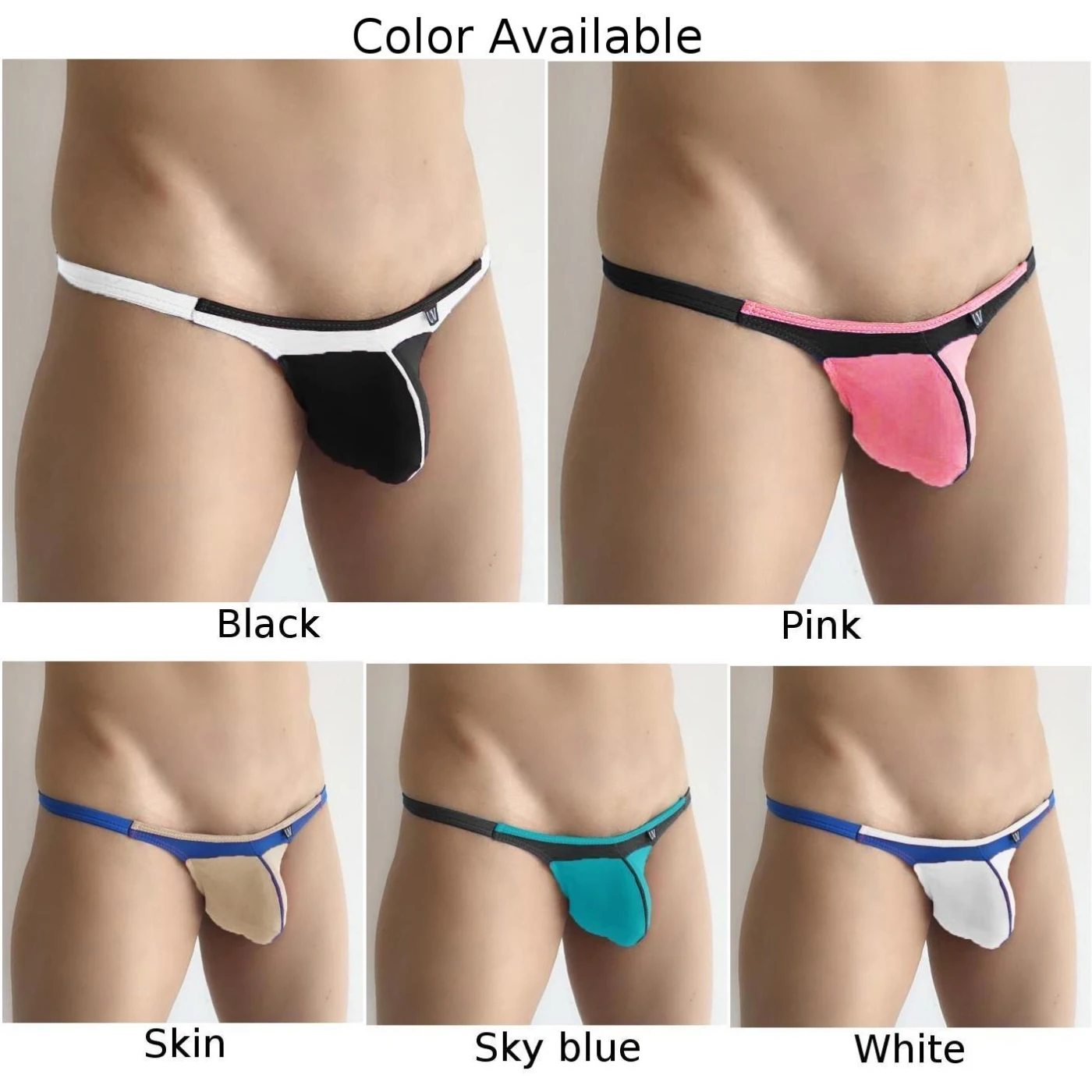 Men Sexy Pouch Bag Thong T Pants Ice Silk Bikini Bottom String Bikini Stretchy T-back Briefs Underwear Panties Tanga Hombre