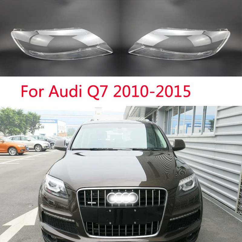 Car Front Headlight Cover For Audi Q7 2010-2015 Auto Headlamp Lampshade Head Lamp Light Covers Transparent Glass Lens Shell