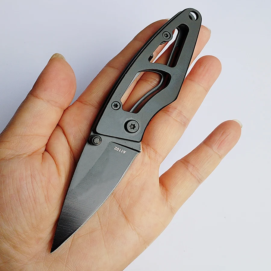 Free shipping Very Sharp 8CR13MOV steel blade Small  Pocket Knife mini all steel  Handle Outdoor DEC Tools