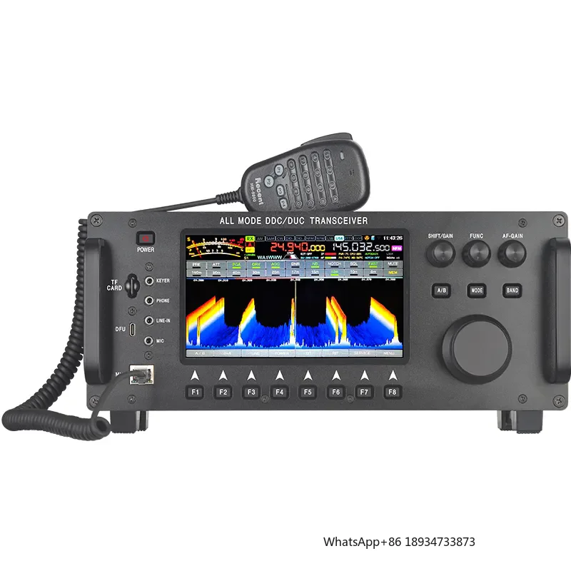 RS-998 100W Short Wave Transceiver HF VHF DDC DUC All Mode Amateur Ham for Radio 0.5-750MHz Touch Screen Handheld Walkie Talkie