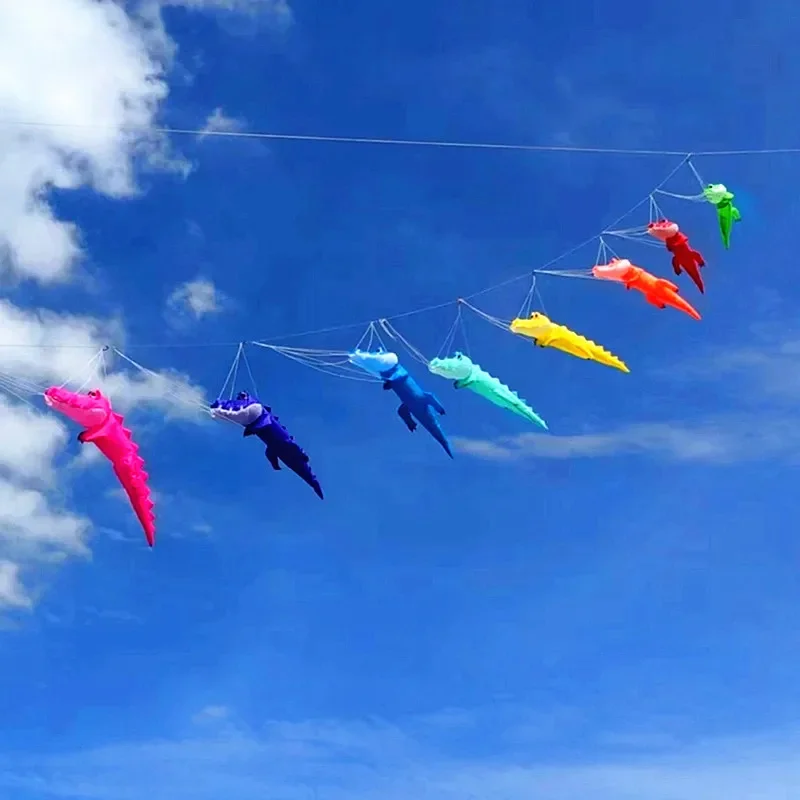 free shipping 10m Crocodile kite flying string line soft kites pilot inflatable kites weifang kite store kitesurfing kite jouer