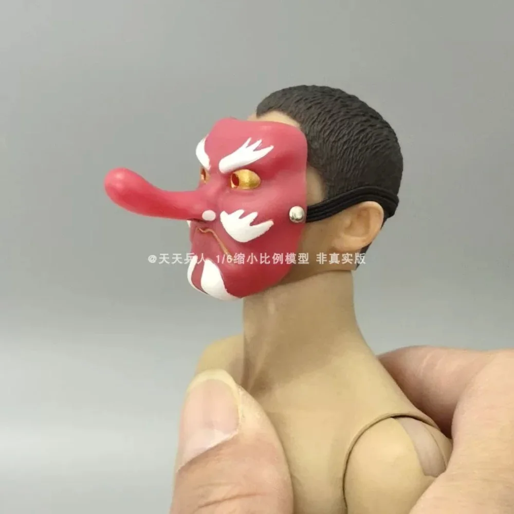 Snail 1/6 Scale Soldier Trendy Accessories Tengu Mask DIY Model Toy Fit 12