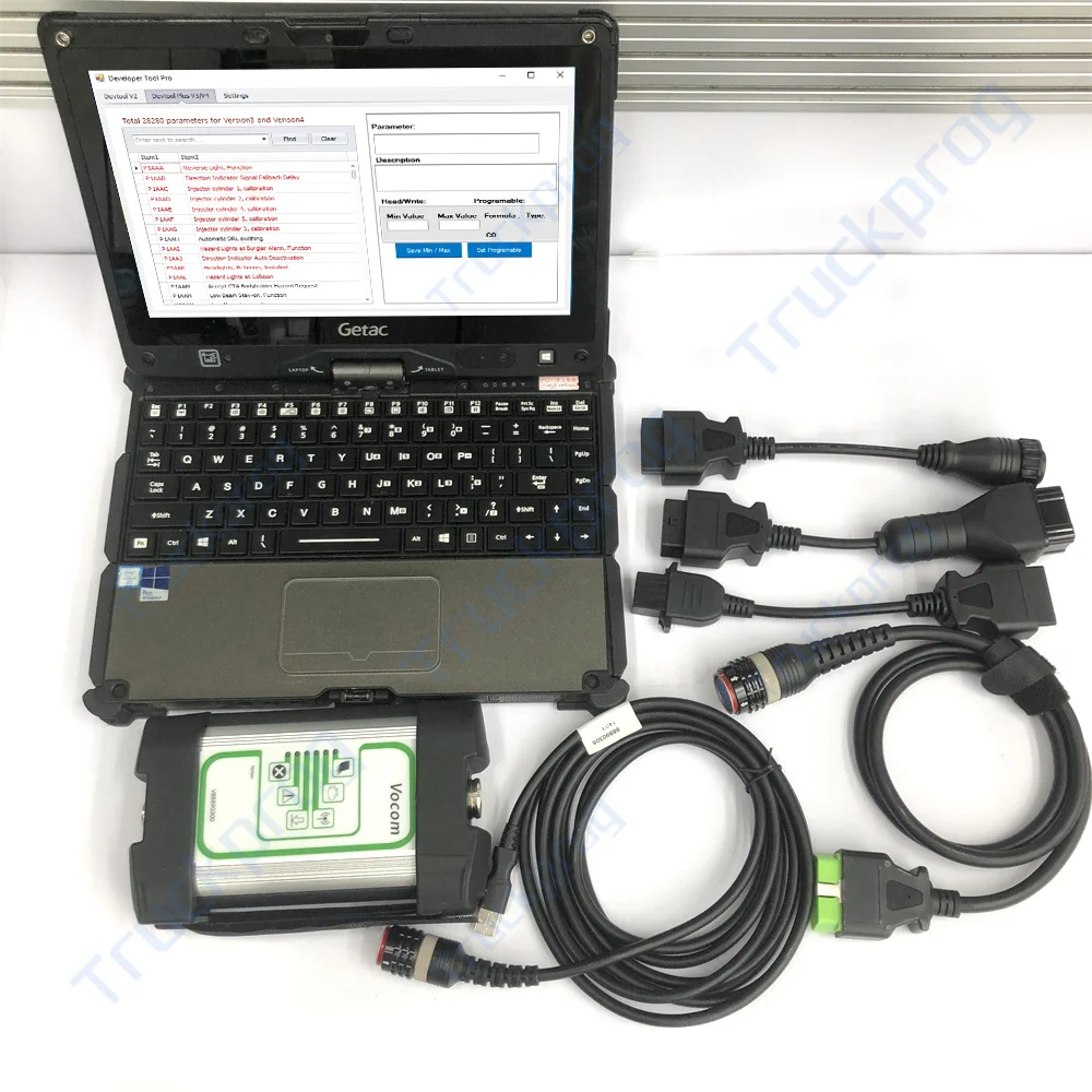

Getac V110 Laptop Tech Tool PTT for Vcads- Dev2 Programming Parameter Chassis Id VOCOM 88890300 Vocom2 88890400 Diagnostic Tool