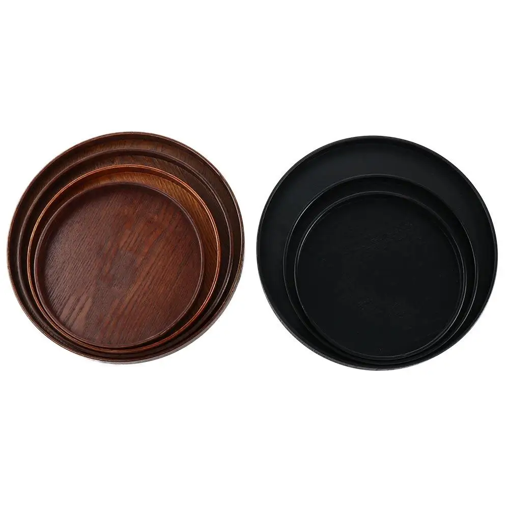 Solid Color Wooden Traditional Chinese Style for Coffee Table Storage Trays Tea Tray Snack Plate Salad Bowl Platter