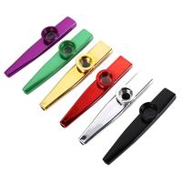 Aluminium Alloy Metal Kazoo Learn Easily Detachable Diaphragm Mouth Kazoos Durable Wear-resistant Musical Instruments Flutes