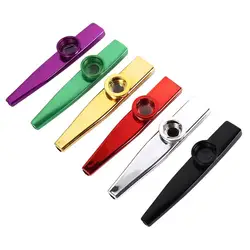 Aluminium Alloy Metal Kazoo Learn Easily Detachable Diaphragm Mouth Kazoos Durable Wear-resistant Musical Instruments Flutes