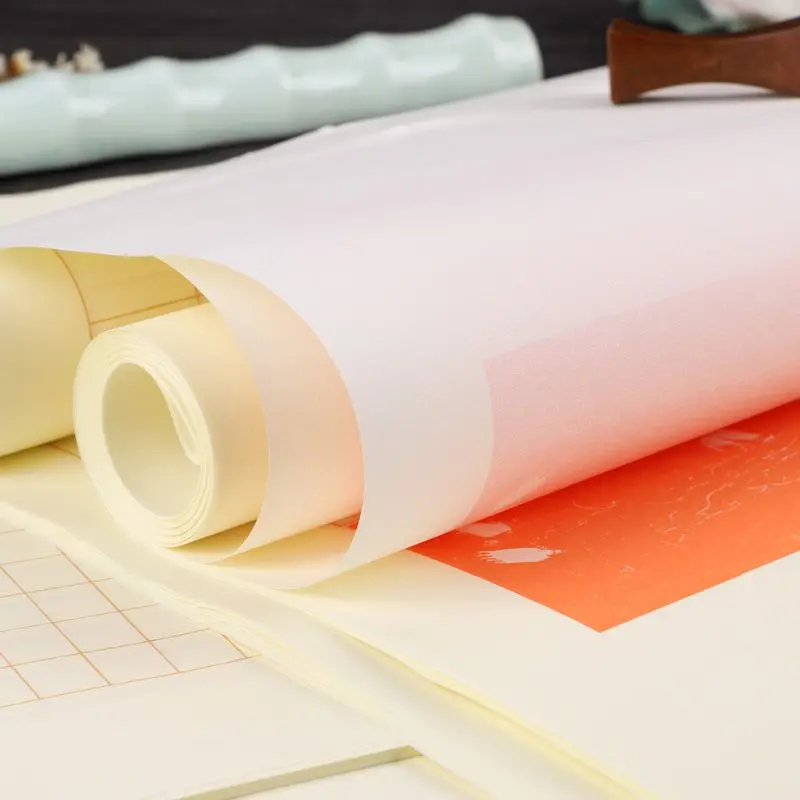 Batik Rubbings Rice Paper Small Regular Script Griding Half Ripe Xuan Paper Brush Calligraphy Practice Handwriting Xuan Paper