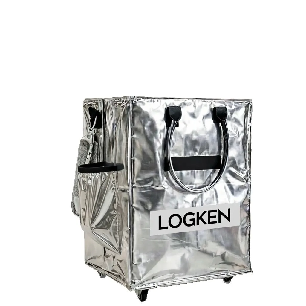 Hulken Large Capacity Shopping Bag with Wheels Stackable Foldable Quiet Wheels Small Size Carry-On Vegetable Buying Bag