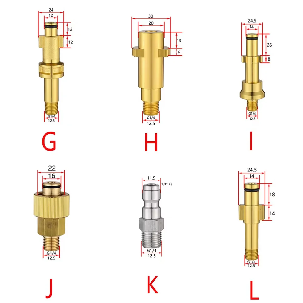 Metal Adapter Foam Nozzle Foam Generator Foam Gun High Pressure Washing Soap Foamer Car Wash For Nilfisk Karcher Huter parkside