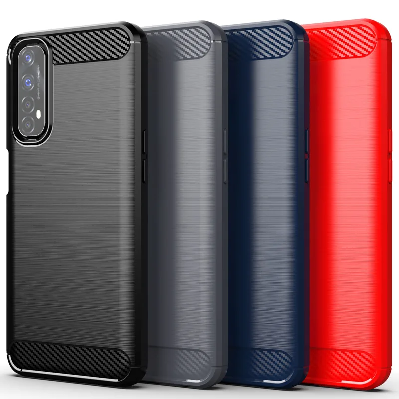 Soft Phone Cover for Realme 7 Narzo 20Pro Carbon Fiber Matte Case For realme narzo 20 pro Realme7 Silicone Cases Coque Fundas