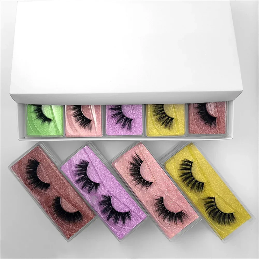 20 Pairs 3D Mink Eyelashes Pack Natural False Eyelashes Set Makeup Fake Eyelashes Bulk Mink Lashes Wholesale