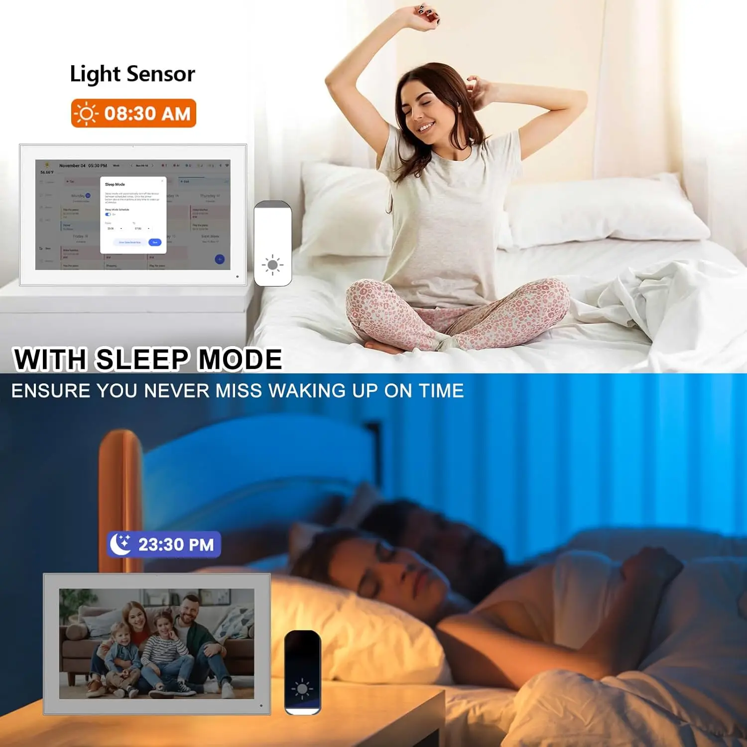 15.6 Inch Smart Digital Calendar Planner & Chore Chart, IPS HD Touch Screen Display for Family Schedules