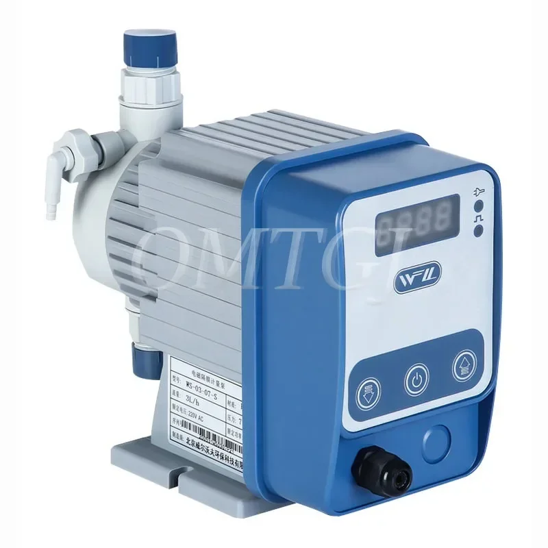 Water Treatment Liquid Micro-acid Chemical Chlorine Metering Dosing Pump Electromagnetic Diaphragm Pump 220V 50HZ