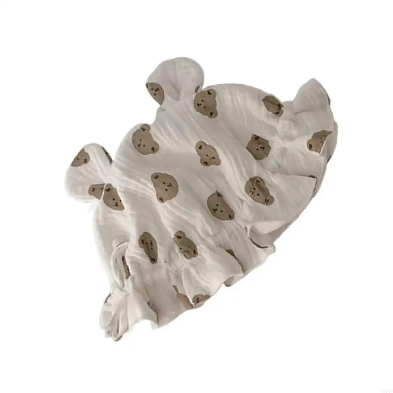 

95AE Fisherman Hat Kids Basin Hat/Drooling Apron Cotton Burp Cloths Feeding Bib for Infant Toddler Newborn Baby Supplies