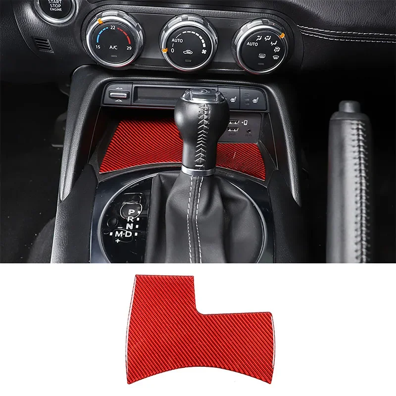 For 2016-2023 Mazda MX-5 Soft Carbon Fiber Car Central Control Storage Box Slot Pad Car Interior Accessories 1Pcs