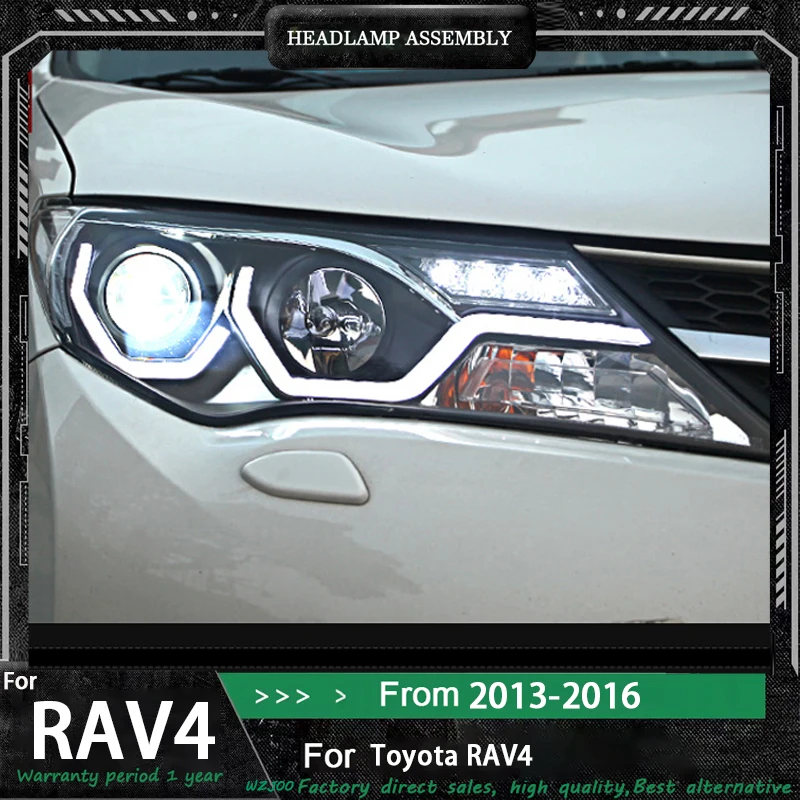 Car Lights For Toyota RAV4 2013-2014 2015 Headlight Projector Lens Front Lampb Signal Lamp Head Light Tool Accessories