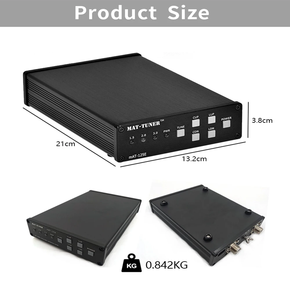 Magnetische Halten Version Mat-125E Allgemeine Automatische Antenne Tuner 120W 1,8-54MHz HF Kurzwelligen Gebaut-in 18650 batterie