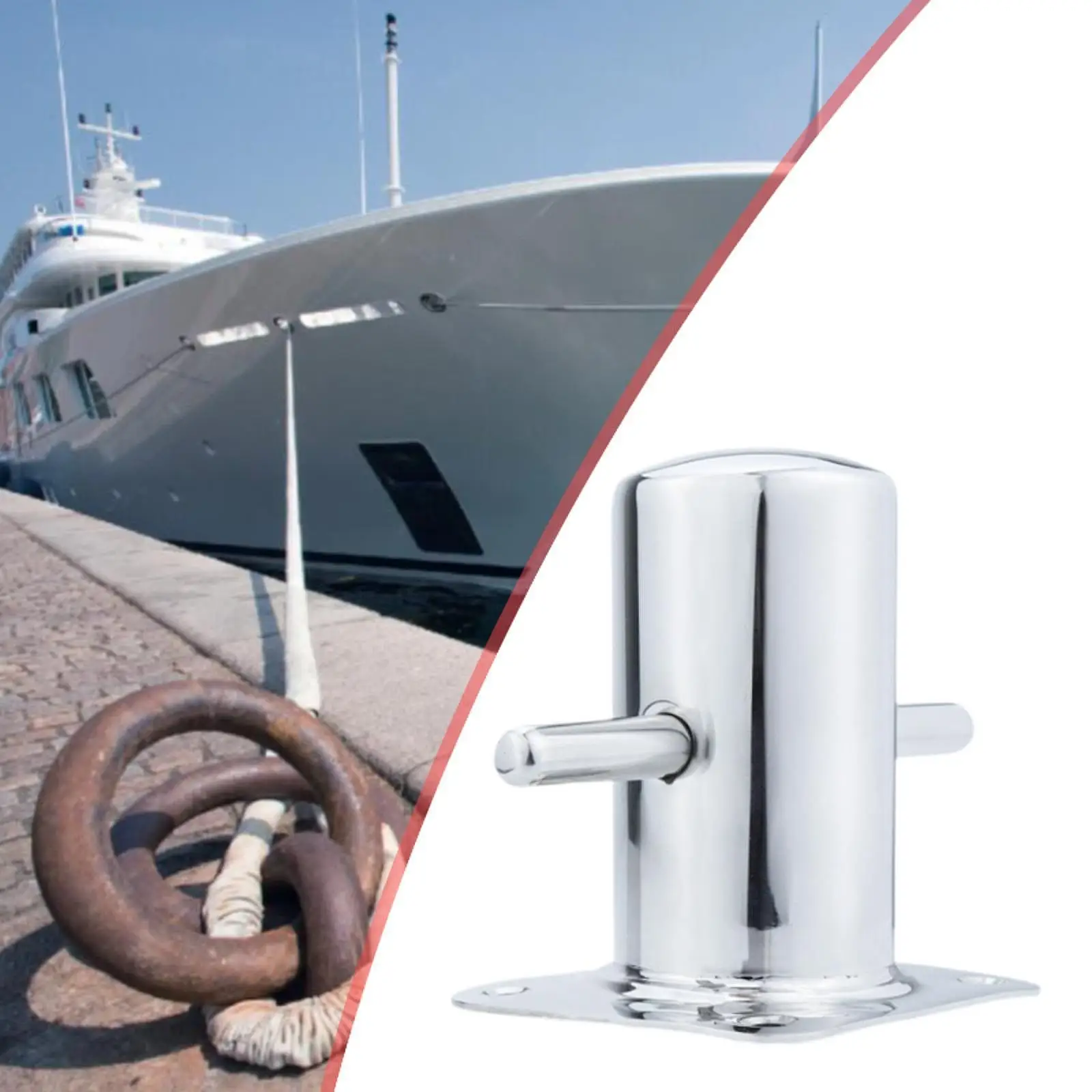 3.1x3.5inch Dock Bollard Mooring Post Multifunctional Sturdy Marine