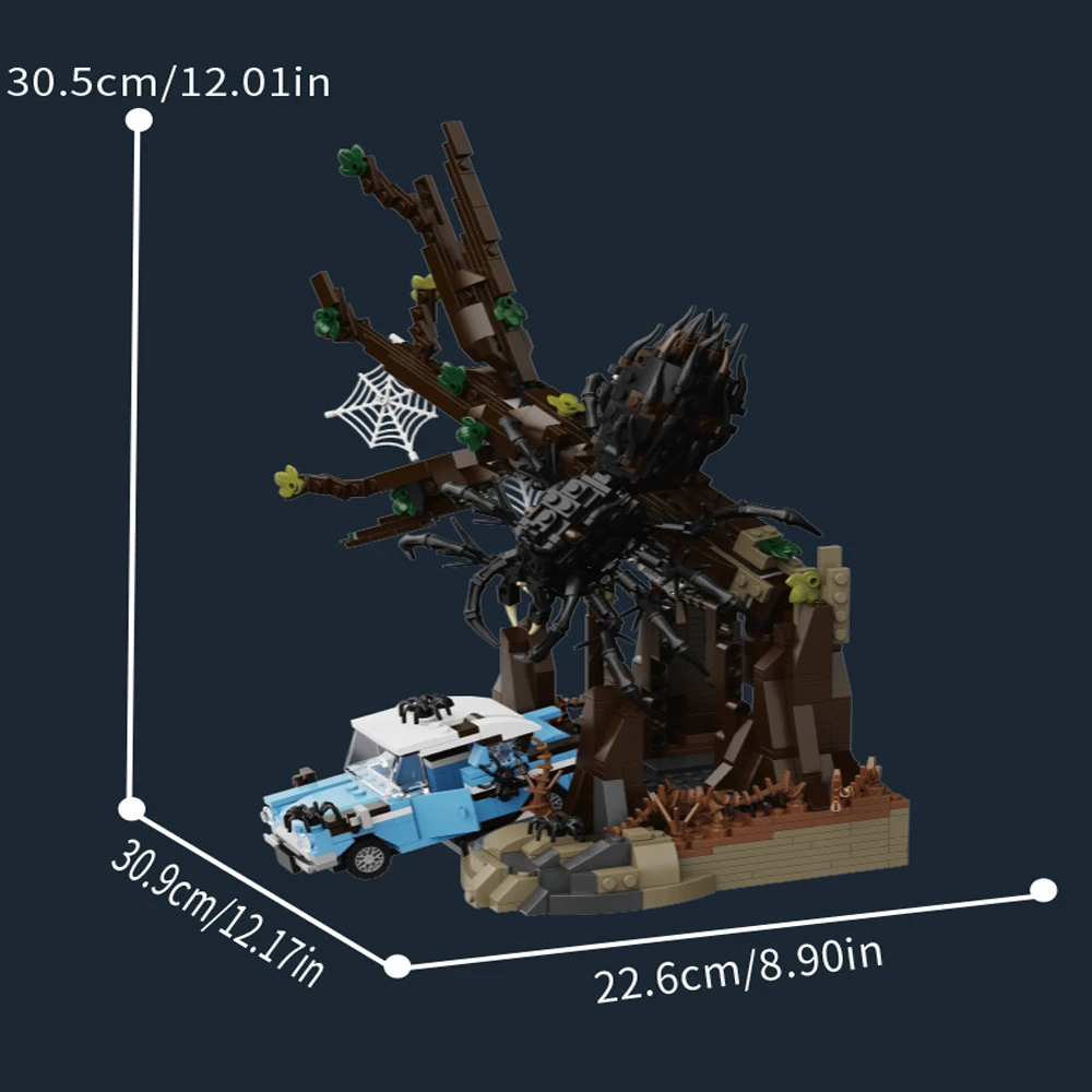 1412pcs MOC Scenario Achtogige Giant Spider Lair Escape Bouwstenen Bricks Model DIY Speelgoed voor Kinderen Verjaardagscadeau set