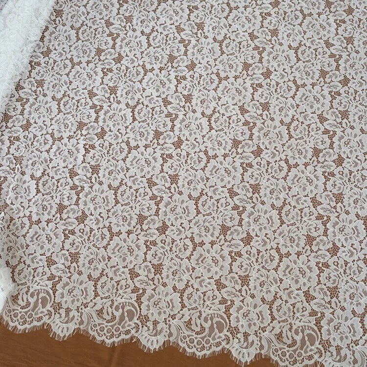 

1.5MX1.5M.Cotton Eyelash Lace Fabric French Rope Embroidery . DIY Sewing Dress Curtain Tablecloth