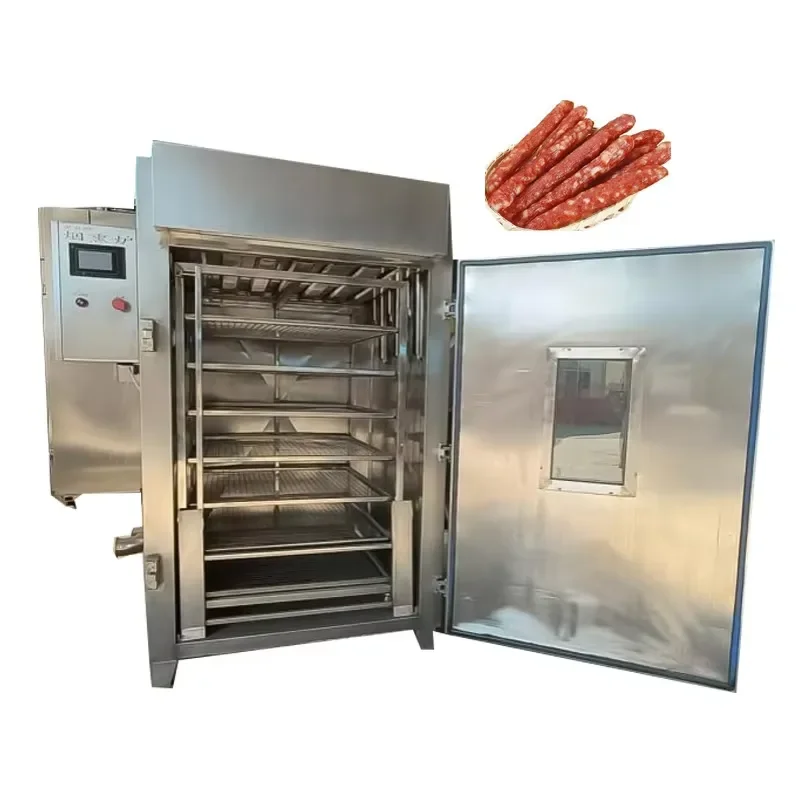 Industrial Automatic Chicken Sausage Smoke Smokehouse for Beef Fish Salmon Smoking Meat Smoker Steam Oven