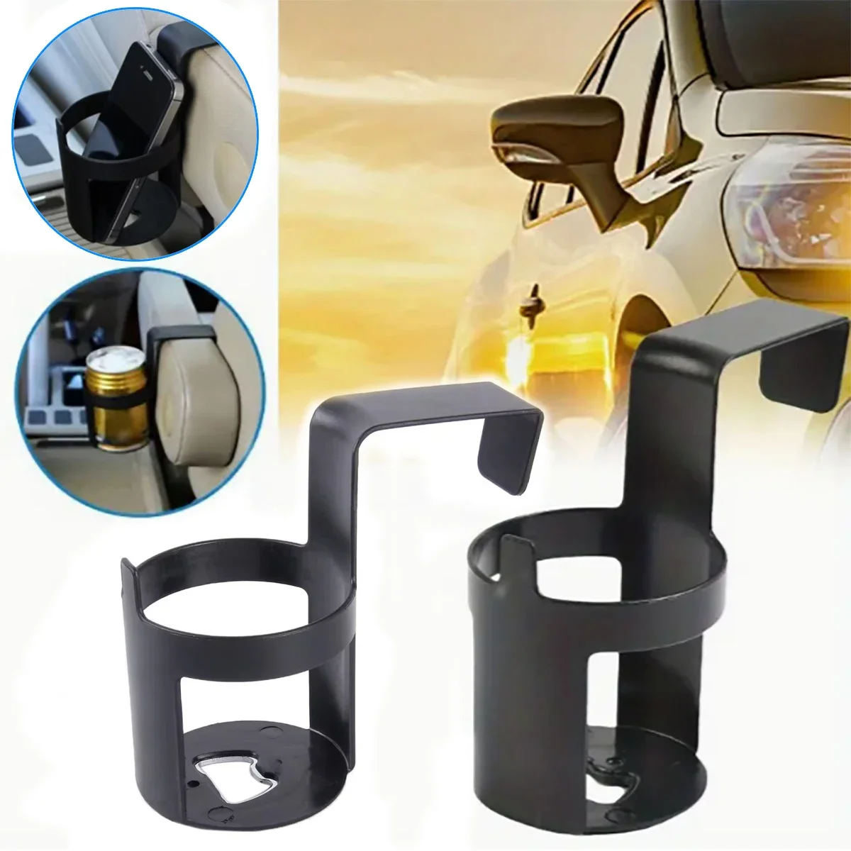 

2Pcs Truck Door Cup Holder Multi-functional Water Cup/drink Holder Portable Storage Easy To Install Car Interior Accessories