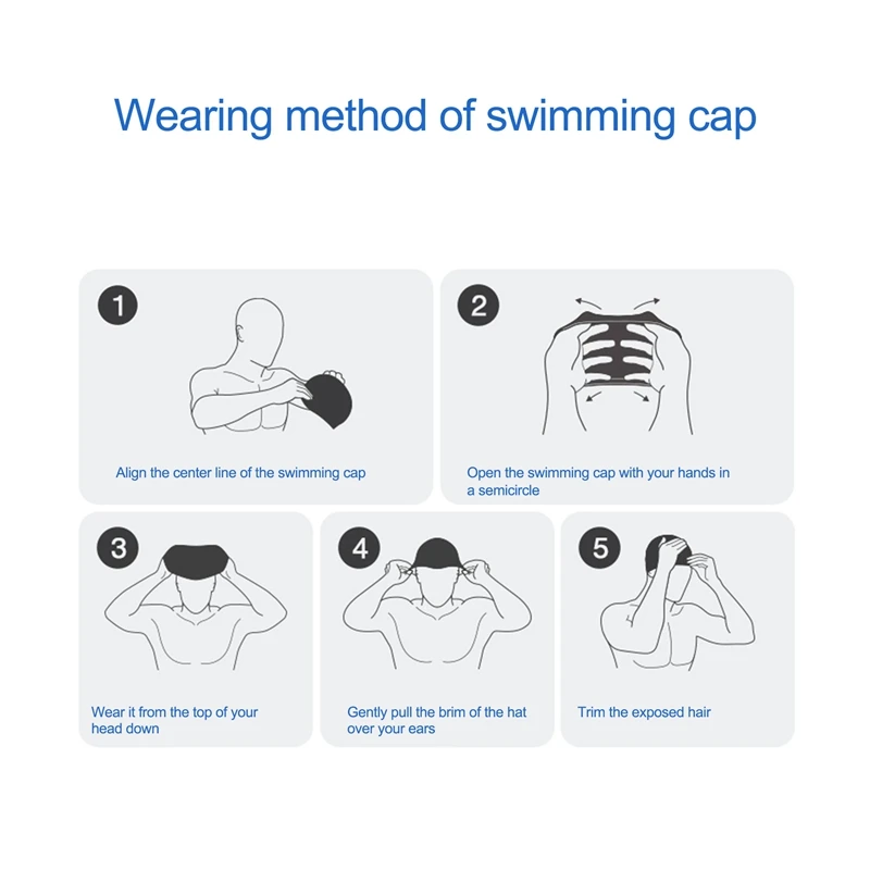 Swimming Cap 3 In 1 Goggles + Swimming Cap + Nose Clip Earplug Combination Kit Waterproof Unisex Swimming Cap