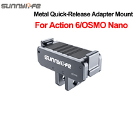 Sunnylife Metal Magnetic Quick-Release Adapter for Osmo Nano/Action 6 action camera accessories Quick Install Double Stability