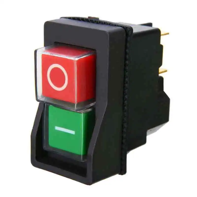 4 Pin KLD28 Waterproof Electromagnetic On Off Switch Push Button 16A 250V Fit for Minimix 140 150