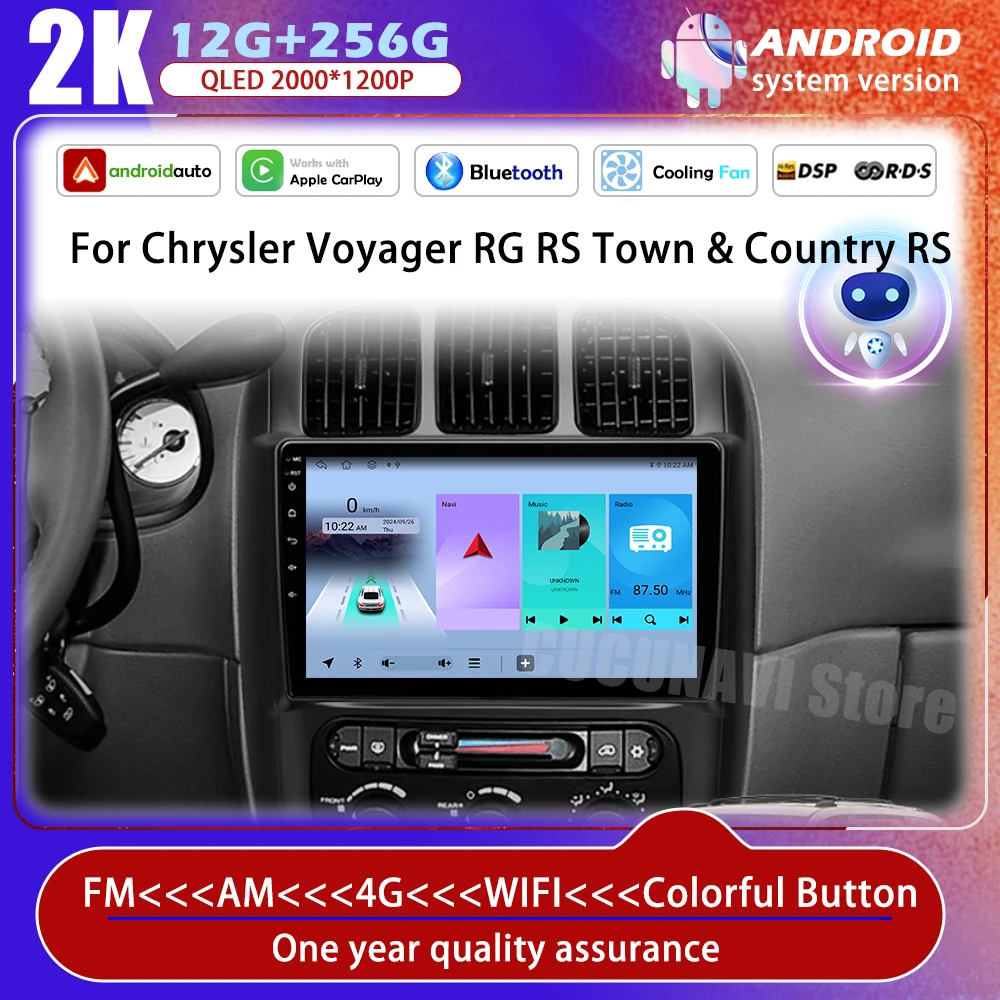 

Car Radio Multimedia Player Android os System for Dodge Caravan 4 For Chrysler Grand Voyager RS 2000 - 2012 GPS Navi WiFi BT