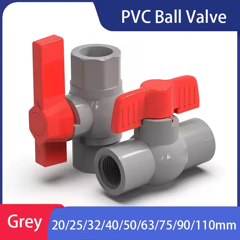 

20~110mm PVC Pipe Socket Ball Valve Aquarium Fish Tank Connectors Fittings Garden Irrigation System Adapter PVC Ball Valve