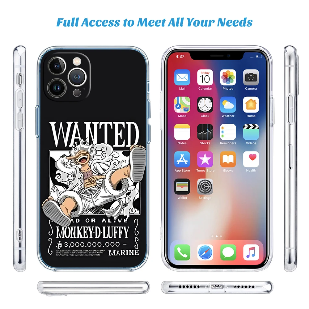 EY20 One Piece Luffy Transparent Phone Case for Motorola G40 G04 G05 One Ace Action  Fusion Plus Hyper Macro Vision Zoom view 6