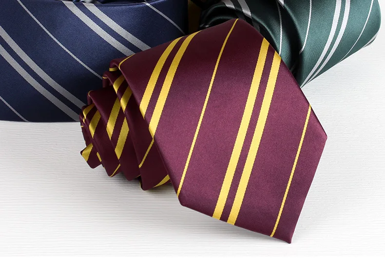 4colors Tie Magic School Business Narrow Striped Tie Halloween Cosplay Necktie Access Themed Party Costume Props 145cm Boy Girl