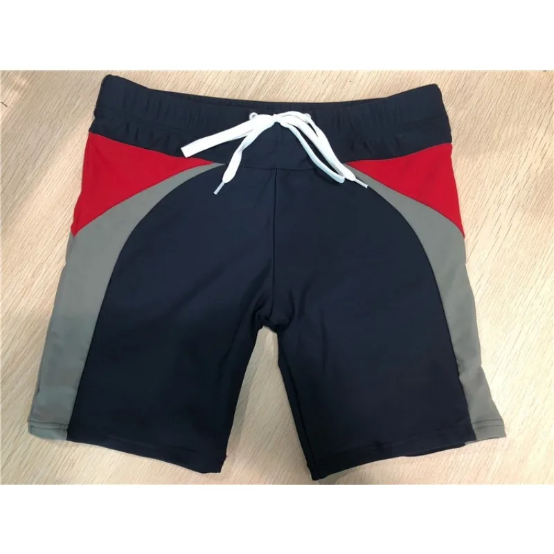 New hot-selling high-end youth nylon beach four-quarter hot spring swimming trunks, men's boxer swimming trunks A8107