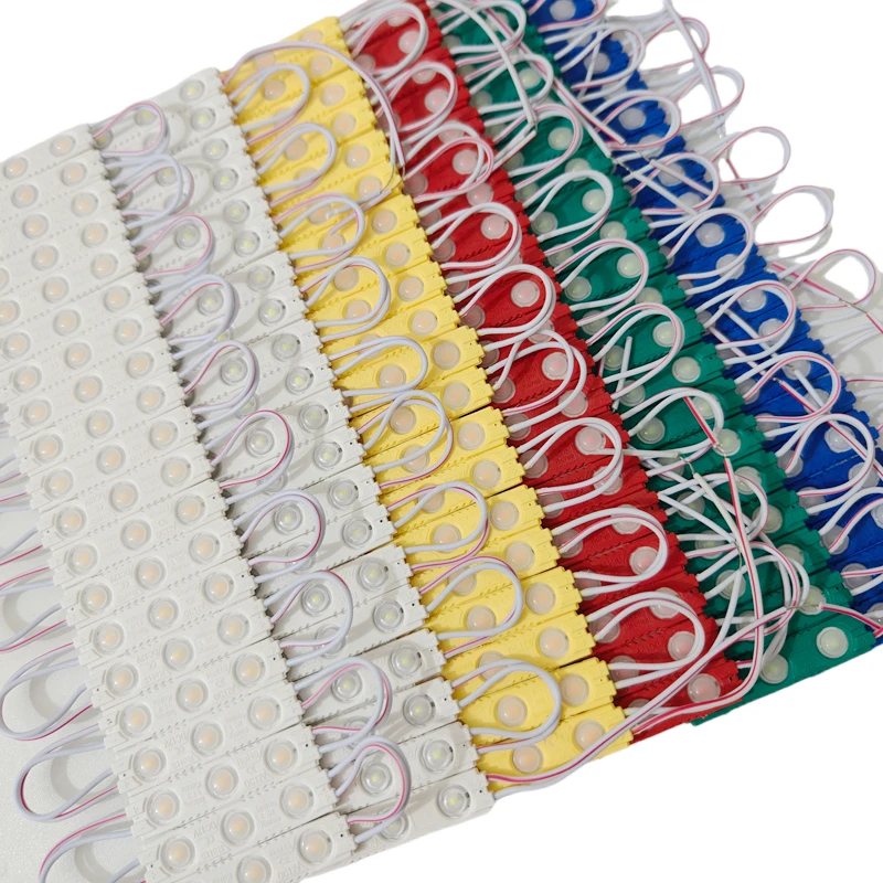 100 PCS DC12V White 10000K Injection 3 LED Module 1.5W Waterproof Decorative Back Light for Letter Sign Advertising Signs