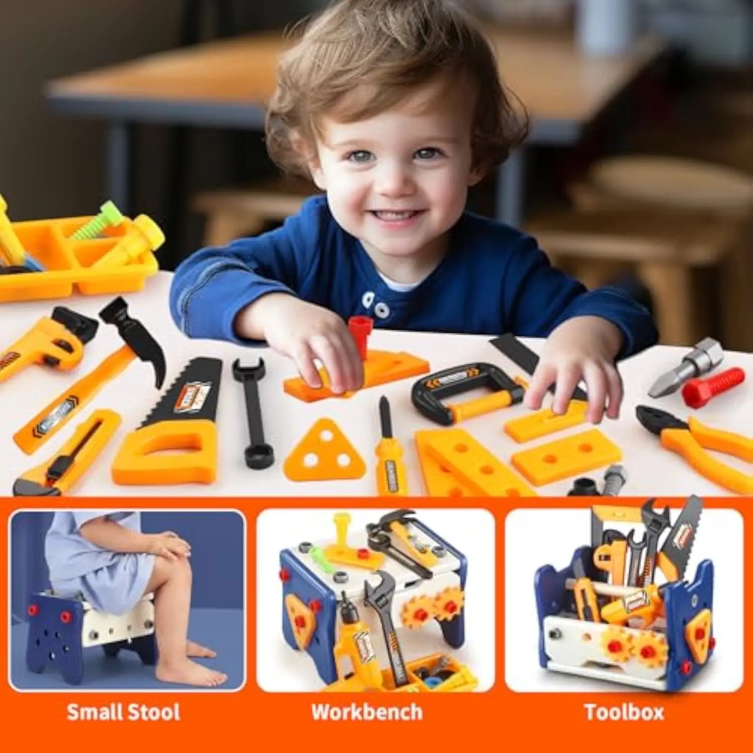 Kids Tool Set with Electric Drill Toy  Tool kit Toddler Educational Toys  Playset Building Toys for BabyBest Birthday Gift