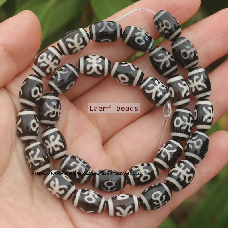 8x12mm Natural Agate Red&Black Tibet Dzi Agate Round Beads 10pcs, Many pattern ,Lucky Symbol,Powerful Amulet ,For DIY Jewerly Ma