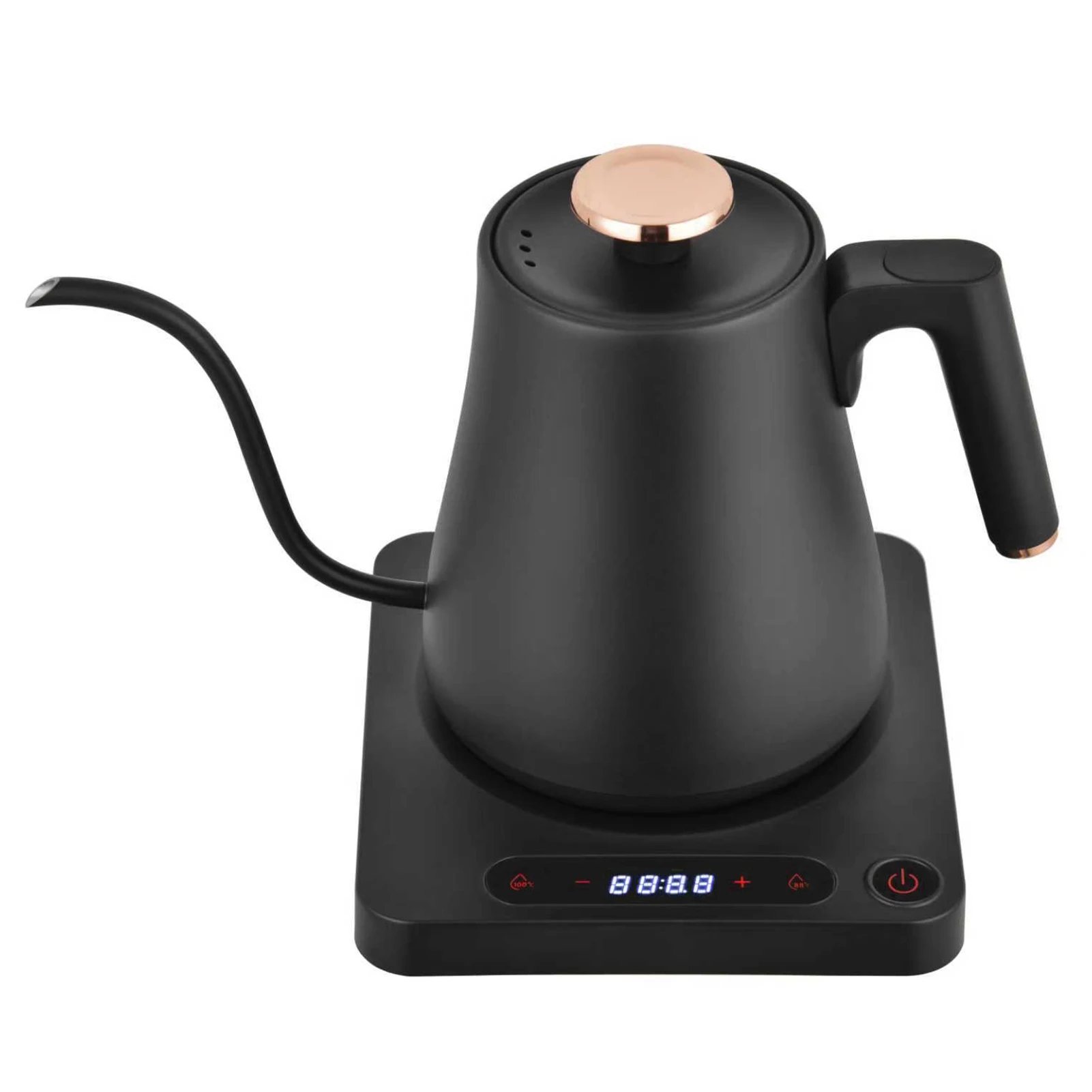 Gooseneck Electric Kettle Temperature Control 1L Capacity Stainless Steel Interior Kettle LCD Display Auto Shut Off Keep Warm 24