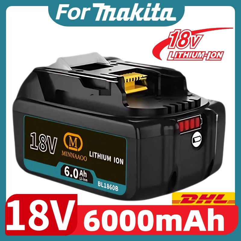 

100% Original 18V for Makita battery 18650 ithium-ion battery replaceable for Makita BL1850B BL1860B with 18V 3A charger