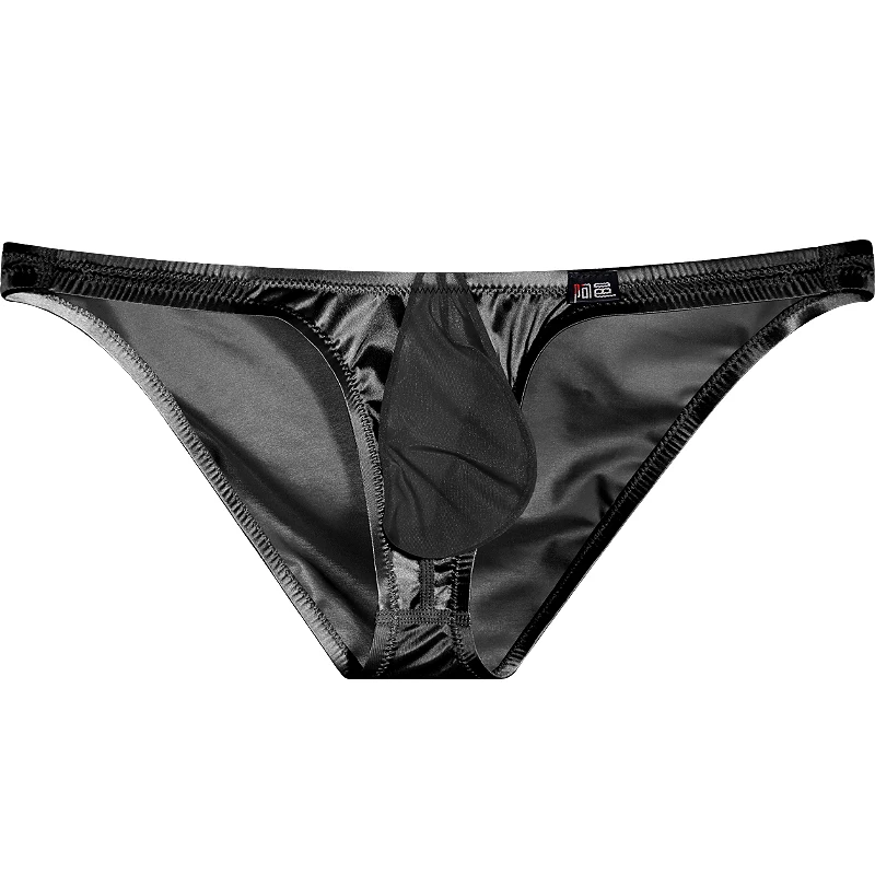 

Men's Underwear Ice-Silk Ultra-Thin Sexy Breathable Low-Rise Stretch Japanese-Style Large Pouch Transparent Tight-Fitting Briefs